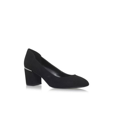 Black adeline high heel court shoes
